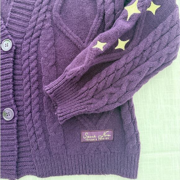 Taylor Swift | authentic Speak Now (TV) purple cardigan knit sweater | XL/2XL - Picture 3 of 11